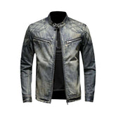 Chaqueta vaquera estilo biker bomber para hombre